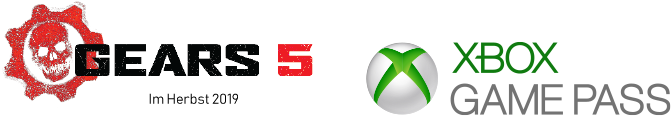 Gears of War 5 und Xbox Game Pass Logos